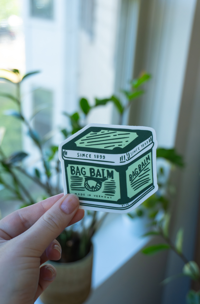 Vintage tin design sticker