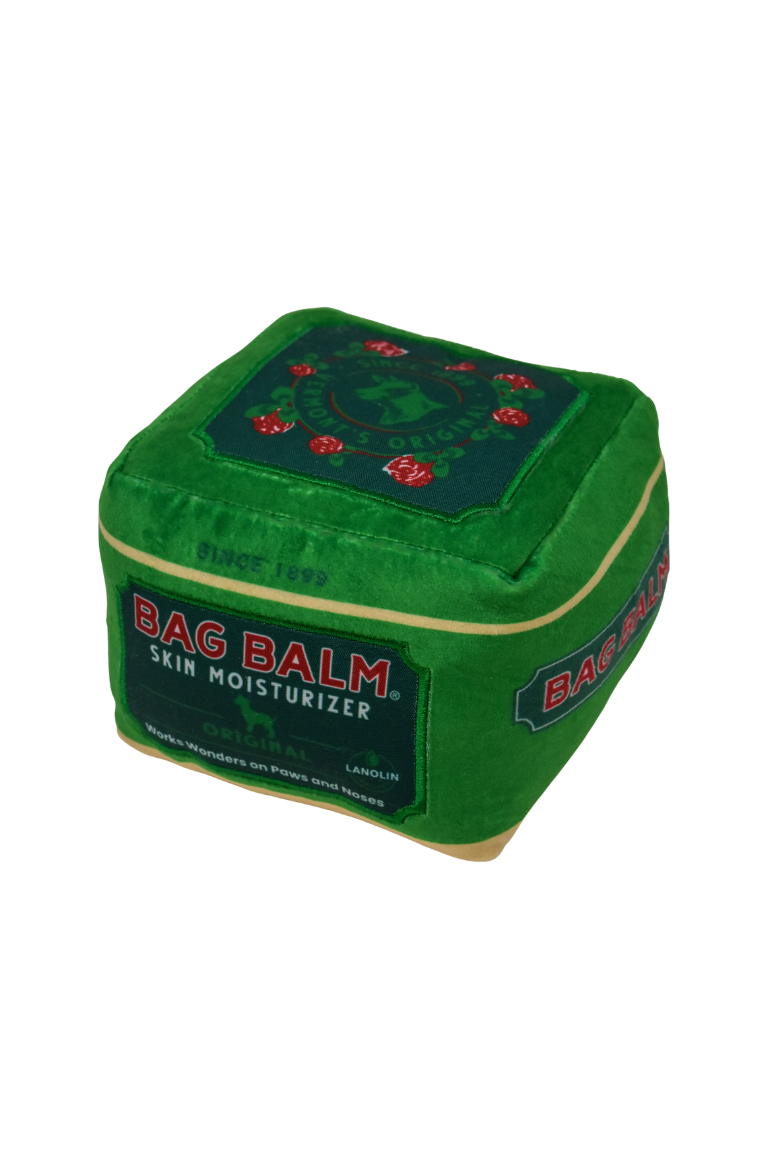 Dog Toy shaped like Bag Balm tin