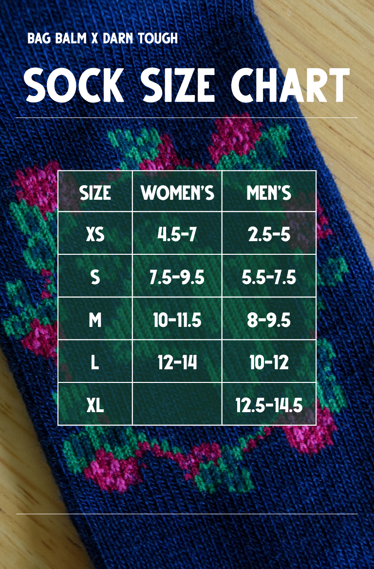 sock size chart